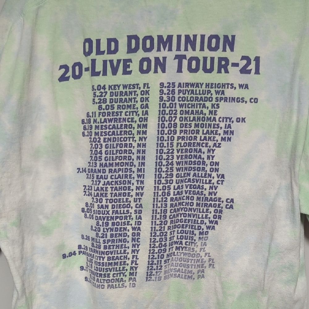 Old Dominion Tie-Dye Short Sleeve Concert Tee - Picture 4 of 6
